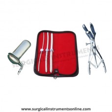 Hegar uterine dilator 3 pieces set,3-4, 7-8, 11-12, mathieu speculum, collin large